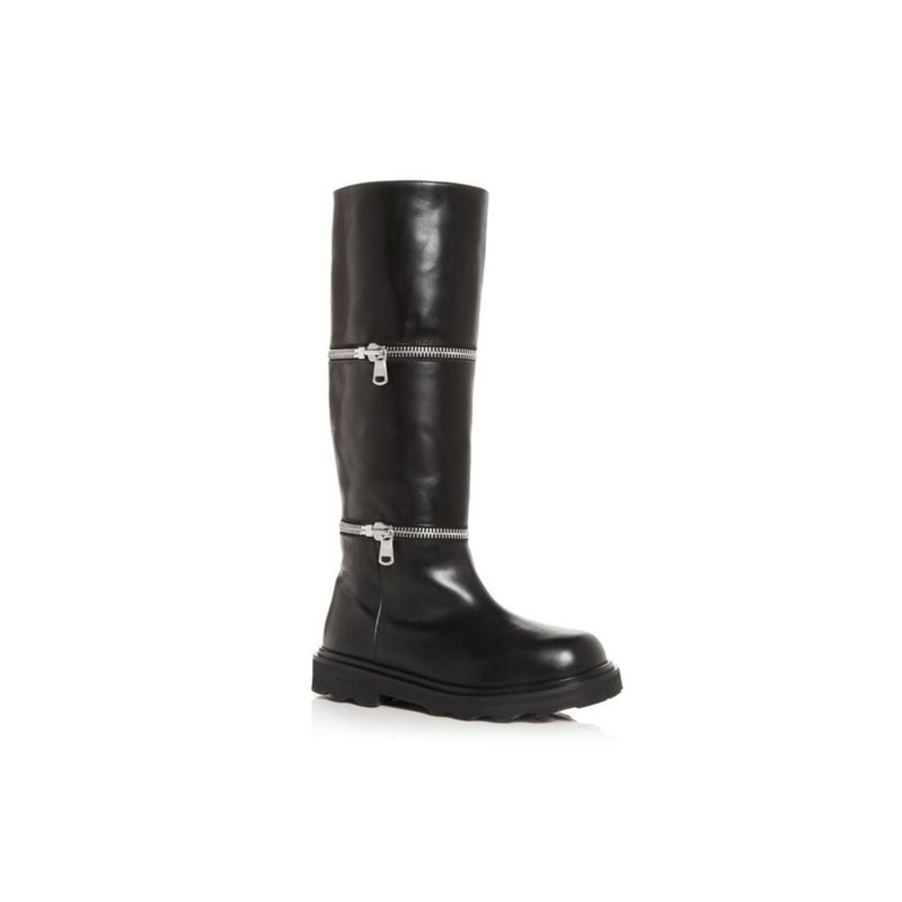 MARNI Womens Black Ankle And Mid Calf Round Toe Leather Boots Shoes 37
